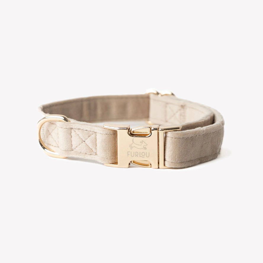 Zand fluwelen halsband