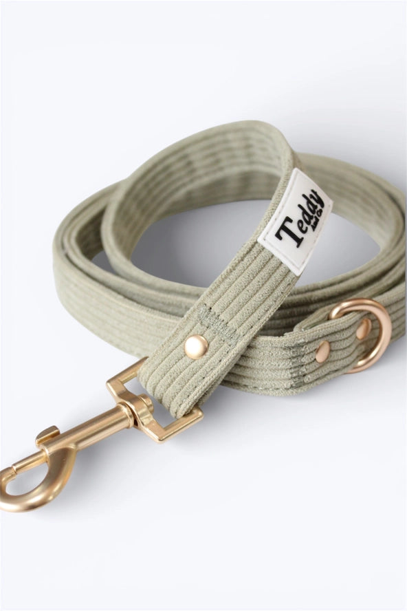 Kaki riem rib fluweel