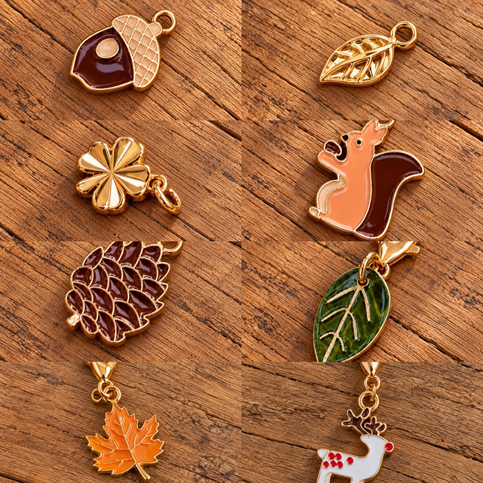 Handgemaakte ketting golden autumn